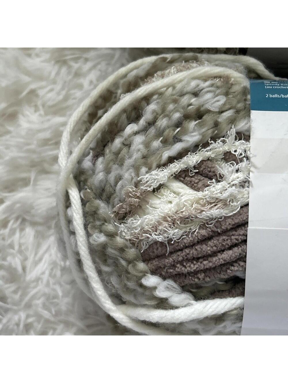 Bernat Baby Bundle Super Bulky Yarn 4-Textures Taupe Nest 207 Yds, 3 Skeins - Picture 5 of 5